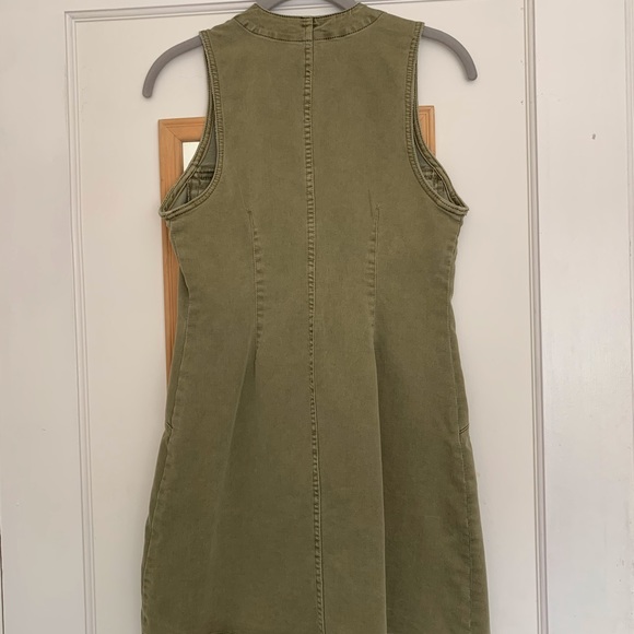 Free People Army Green Button-up Dress - Picture 3 of 3